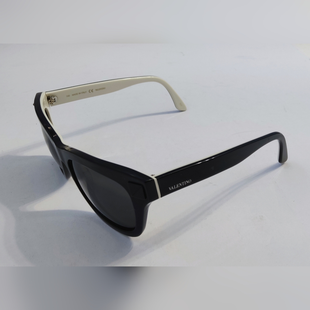 Valentino Black and Cream Sunglasses